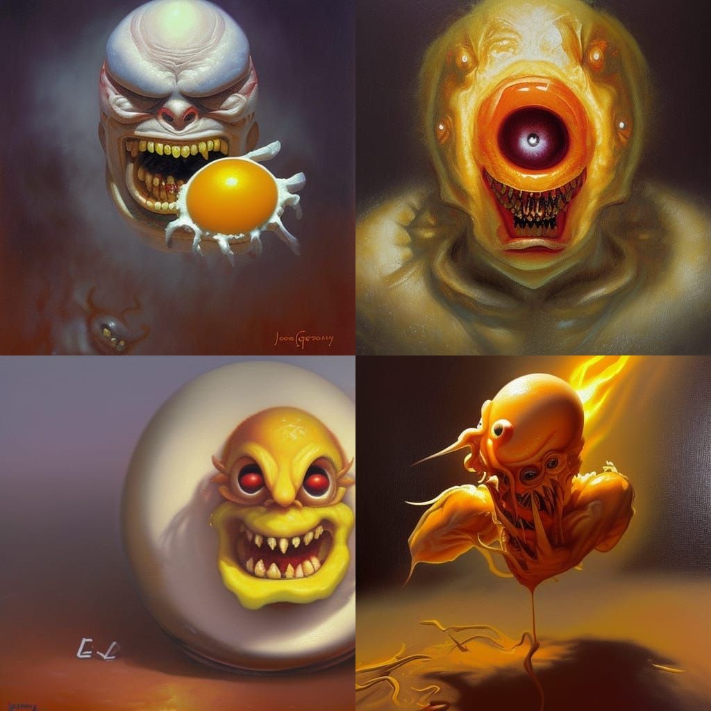 Fried Egg Demon Ai Generated Artwork Nightcafe Creator 0369