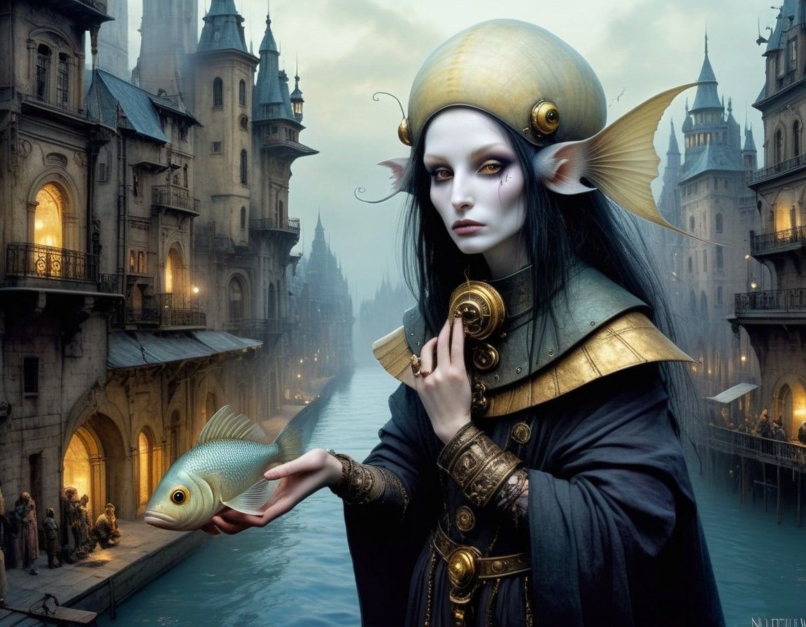 she's going to let the fish go