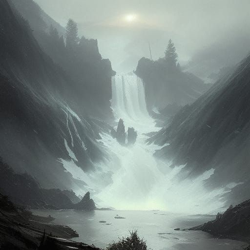Rain, water, river, waterfall, ocean, lake