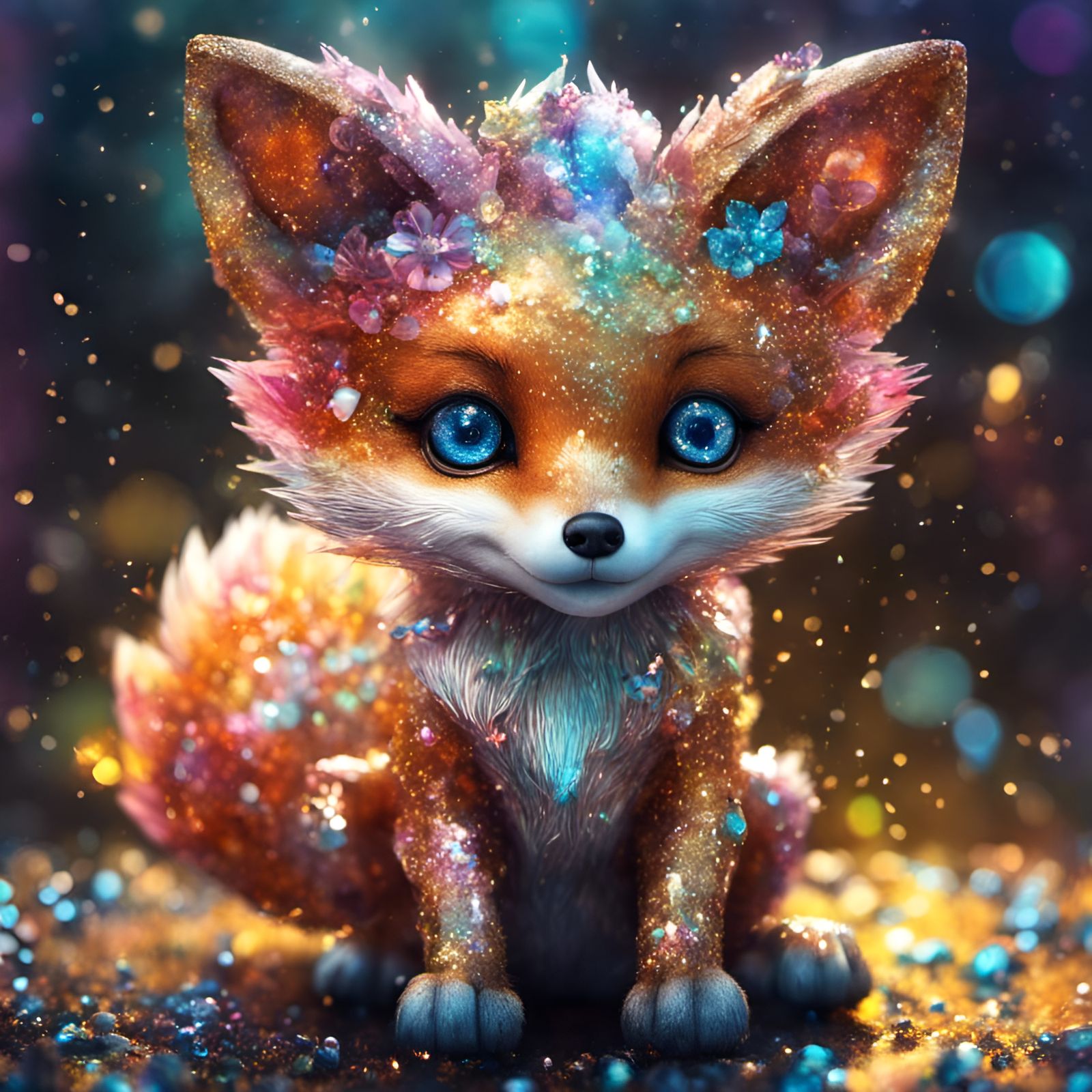 Glitterbomb Mmorpg Puppy Fox  by @Nomadic