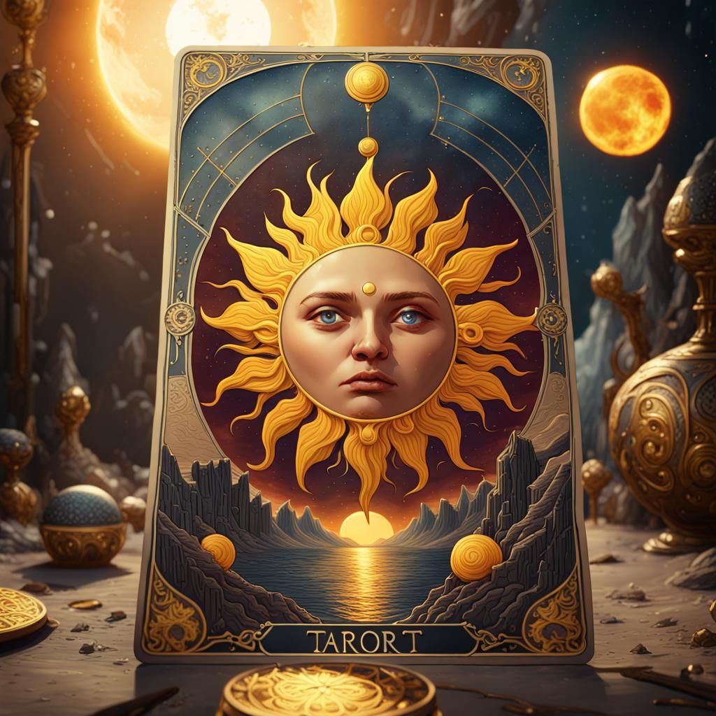 The Sun Tarot Card Ai Generated Artwork Nightcafe Creator 7130