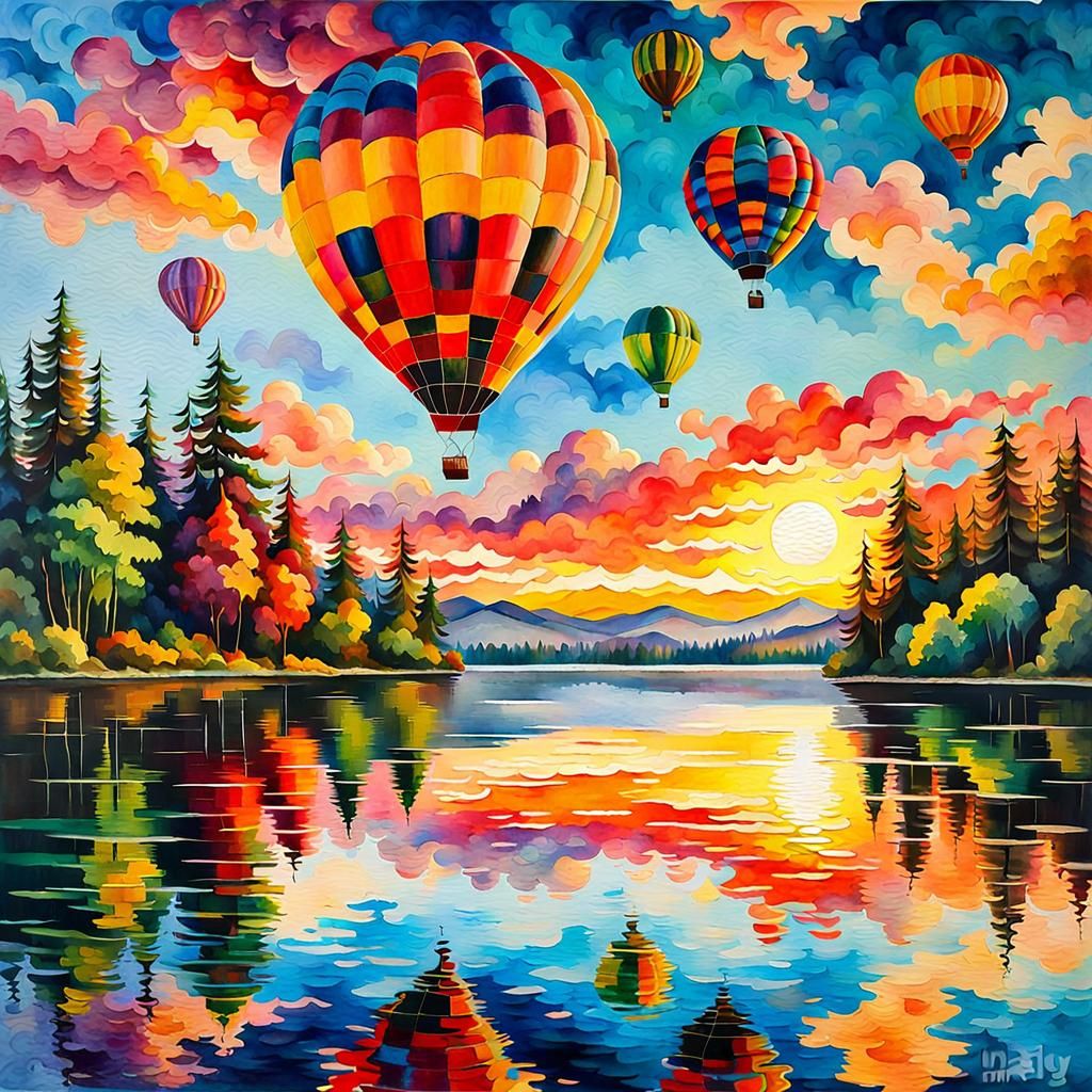 Hot Air Ballons in the Sky  by @Yulia 