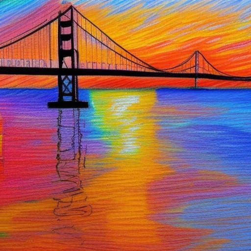 Golden Gate Bridge at sunset  by @Steve Dufour