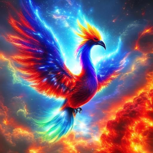 <lora:MJ6 Dark Fantasy DS8:1.0> A phoenix rising from the ashes in a blaze of fire, hyperrealistic, photorealistic, insane clarity and deta...