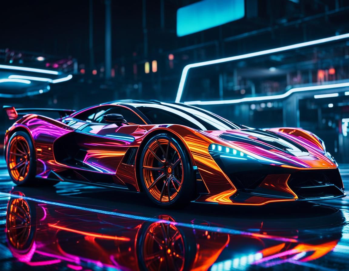 HYPERREALISM, PERFECT, SMOOTH, HD QUALITY, COSMIC A futuristic supercar with a bold, eye-catching design. ...  by @BEAR