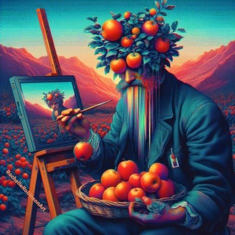 artist autochrome (Lumiere) apples Ansel Adams Glitch Art 🔥 ☠ 🌈