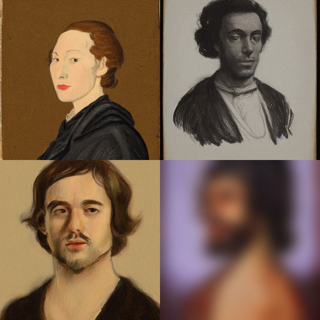 A portrait in the style of Rayonism