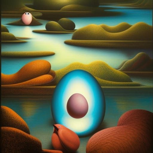 Le fleuve descend comme un œuf Et nous sommes les oiseaux/ d...