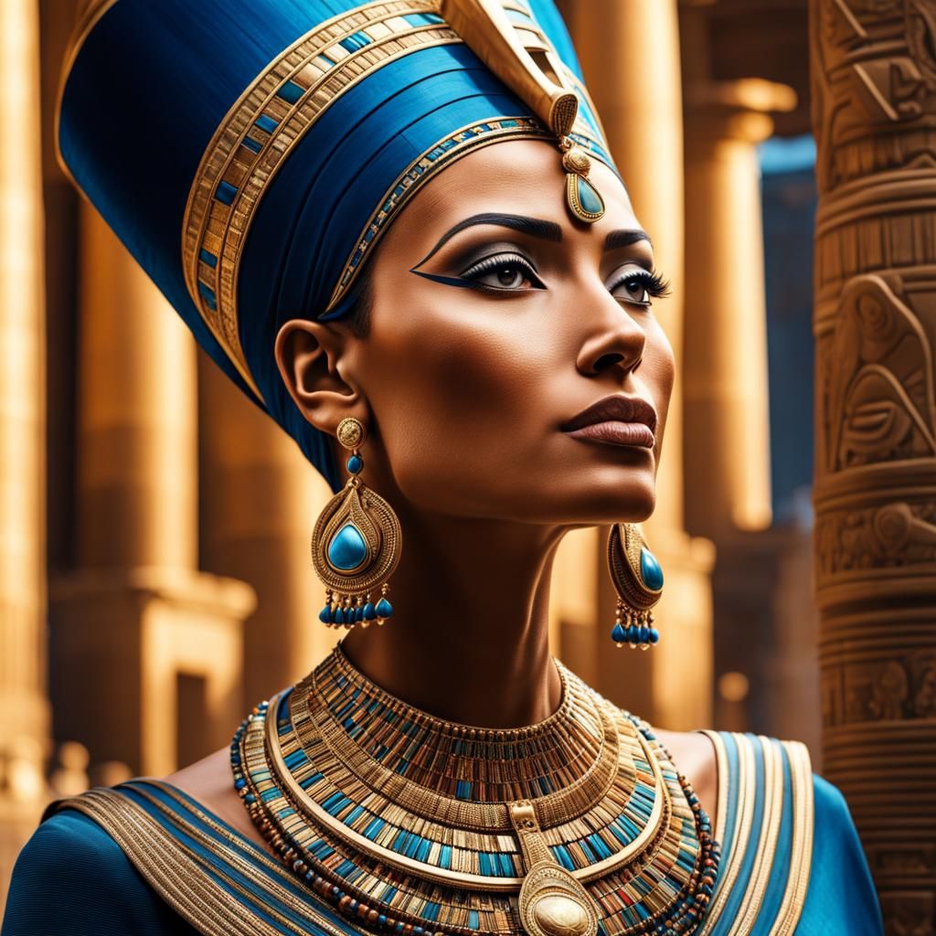 Pharaoh Queen Nefertiti - AI Generated Artwork - NightCafe Creator