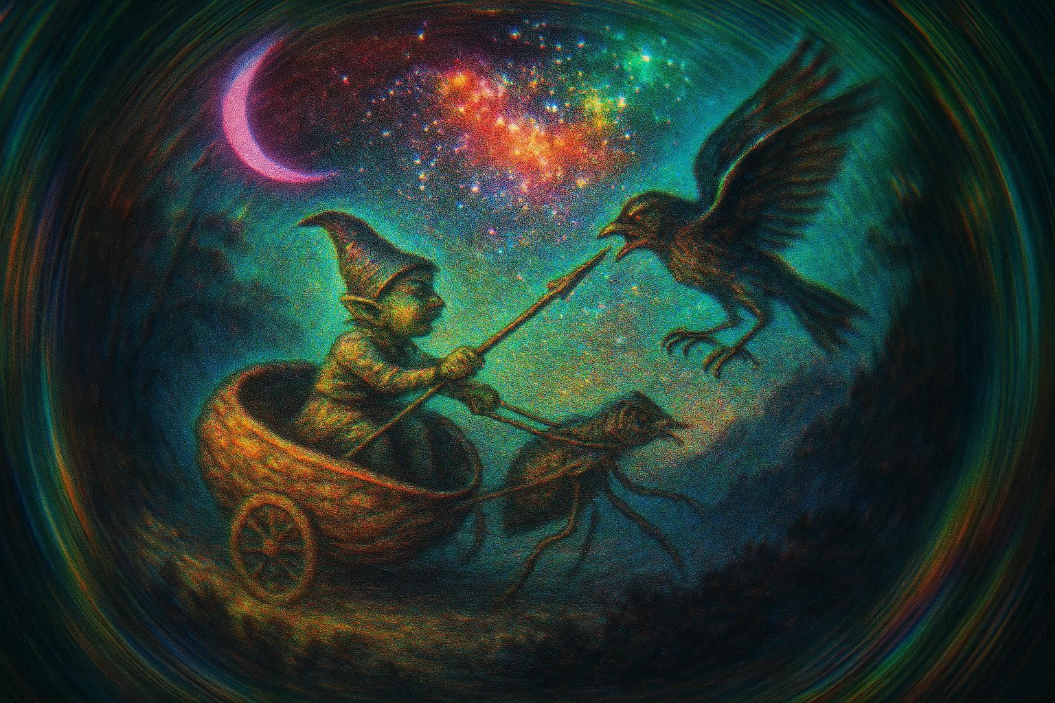 surreal distorted anamorphic lens effect, oblique angle, spin blur. tinited historical daguerreotype rendered into dayglo hologram, a little...