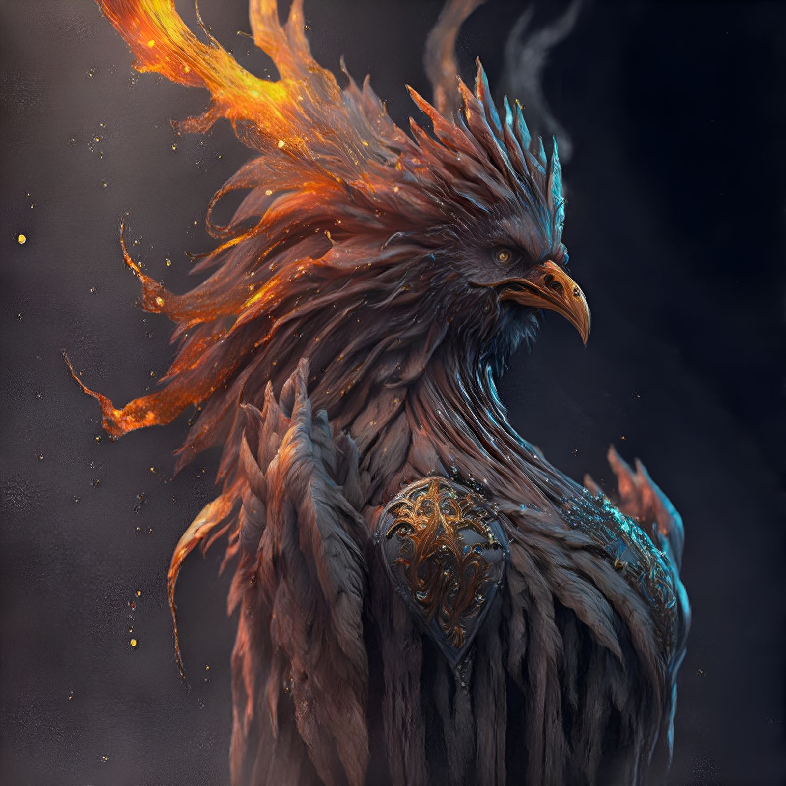 Midjourney: Phancy Pheathered Phoenix