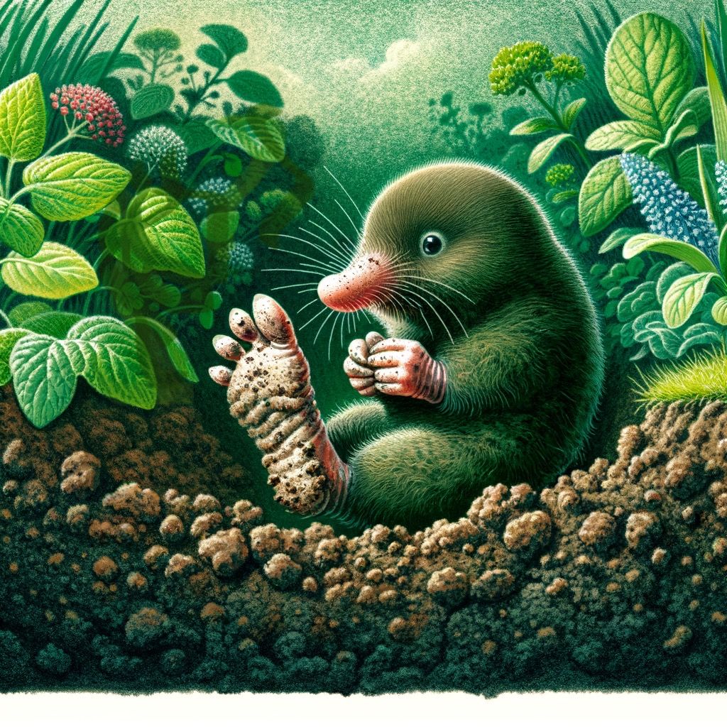 A mole with stinky feet.