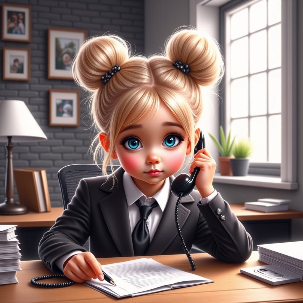 <lora:Expressive eyes:1.0>A A realistic photograph captures a young girl with striking blue-green eyes, rosy cheeks, and blonde hair styled...