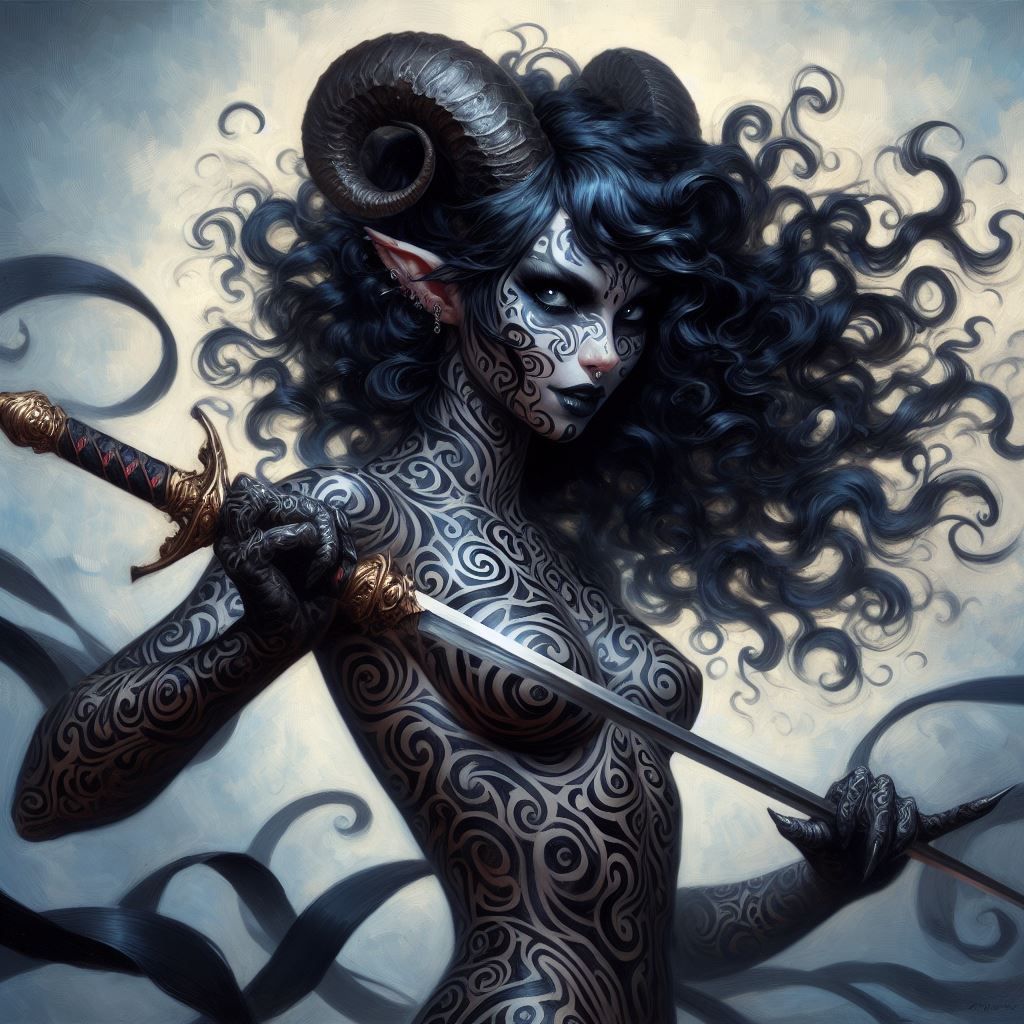 Savage Tiefling with a Blade