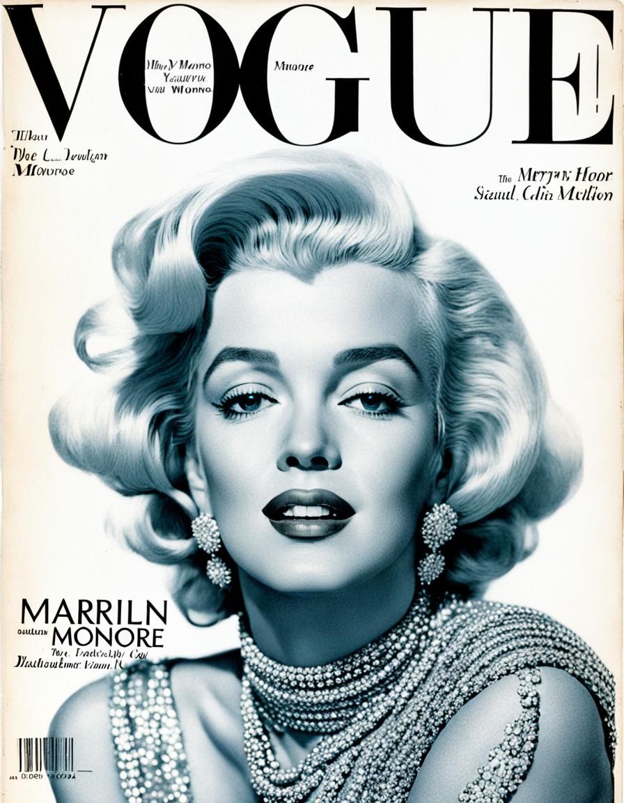 Magazine fashion ''vogue'' cover, featuring Marilyn Monroe   by @Imaginarium
