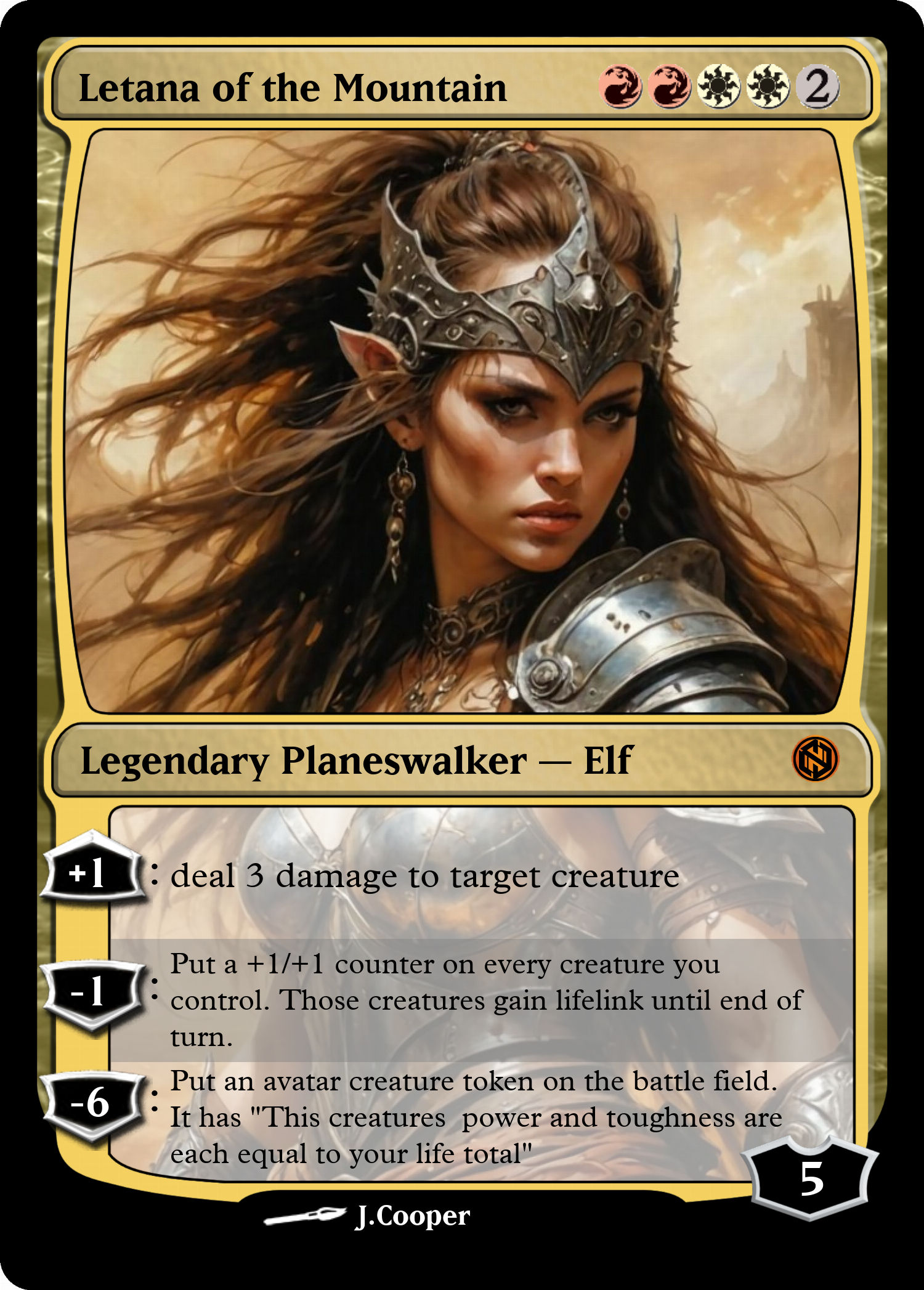 My own MTG Set - Letana of the Mountain