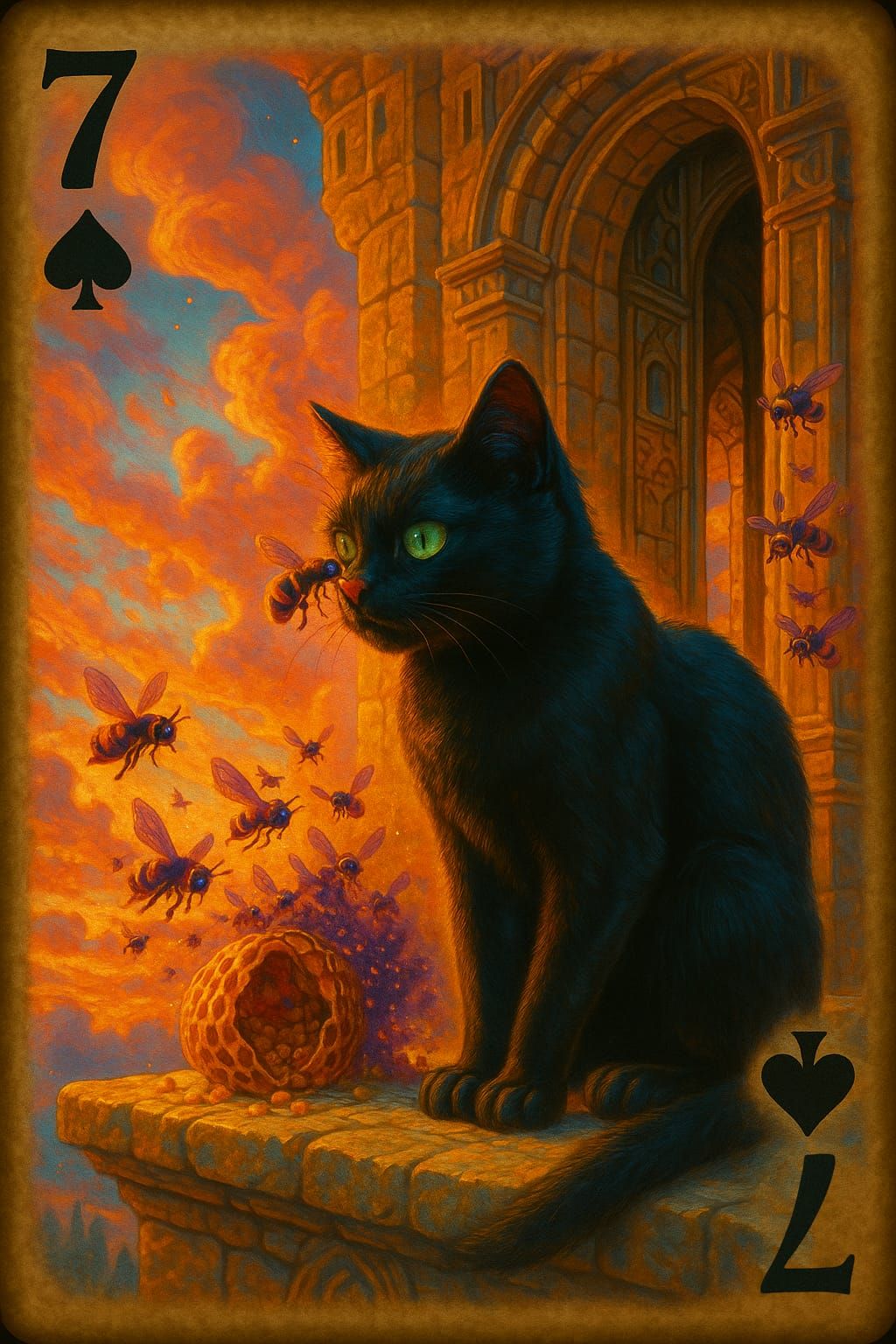 Cantukalia bee's nest 7 of spades