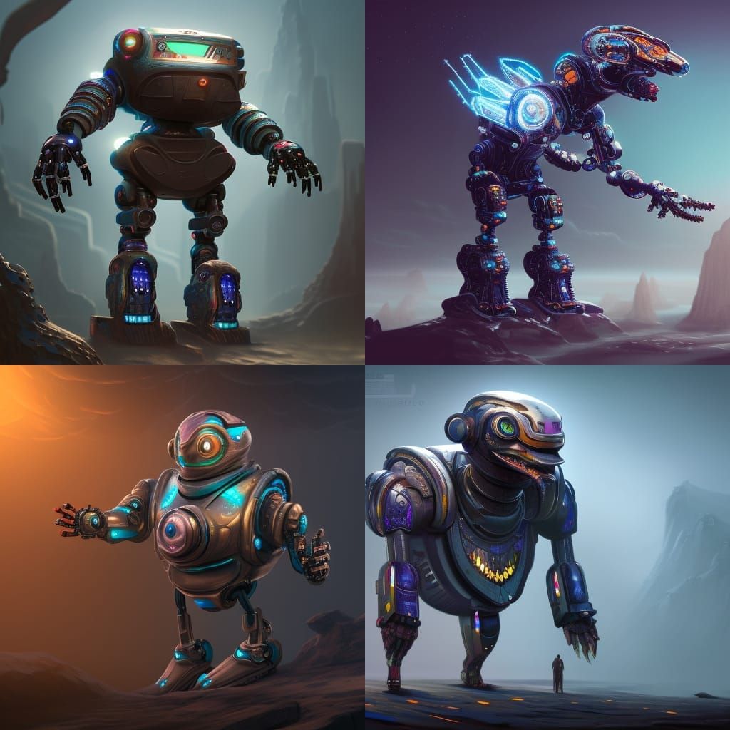 Well dressed robotic creature that makes no sense