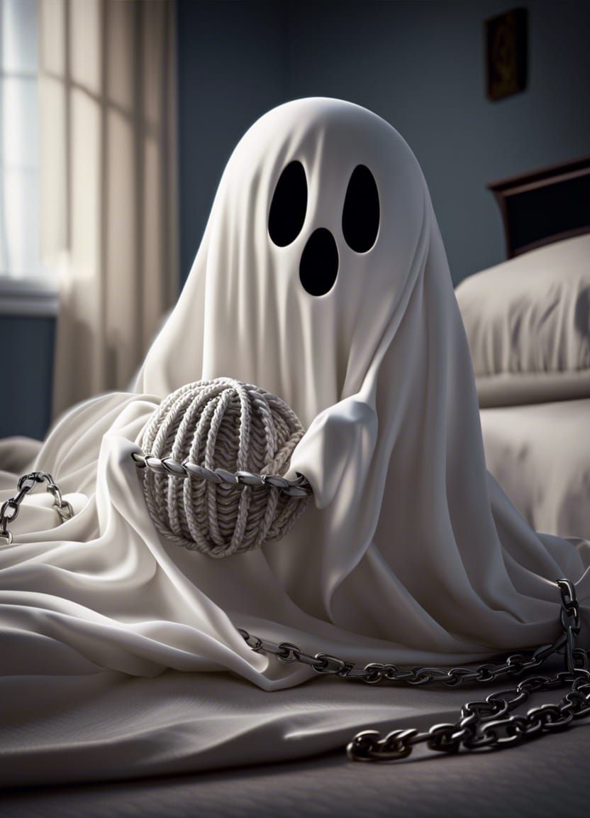 Bedsheet ghost AI Generated Artwork NightCafe Creator