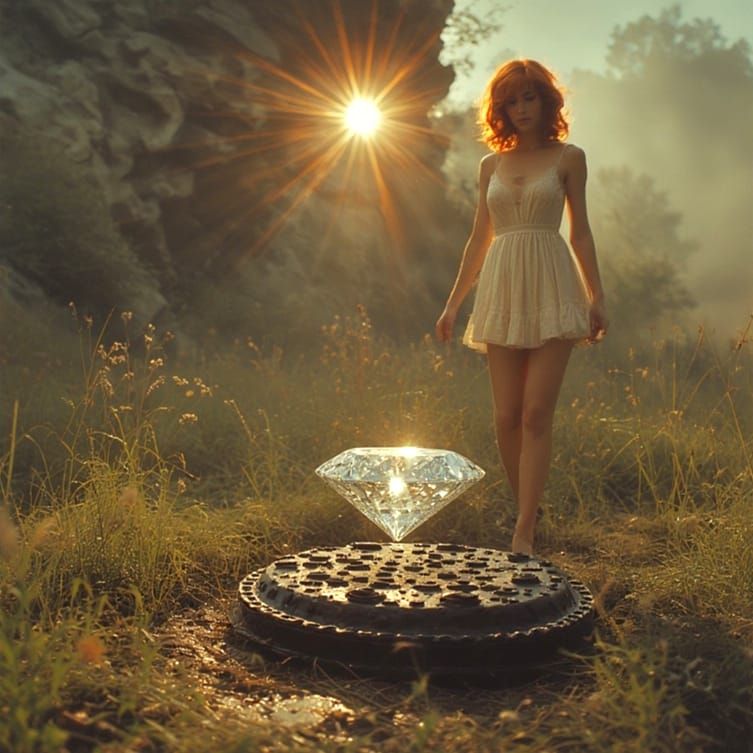 Diamond on a landmine