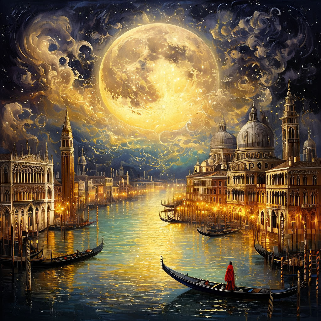 Moon over Venice  by @Ramoneses