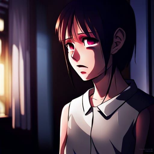 Dramatic anime girl - AI Generated Artwork - NightCafe Creator