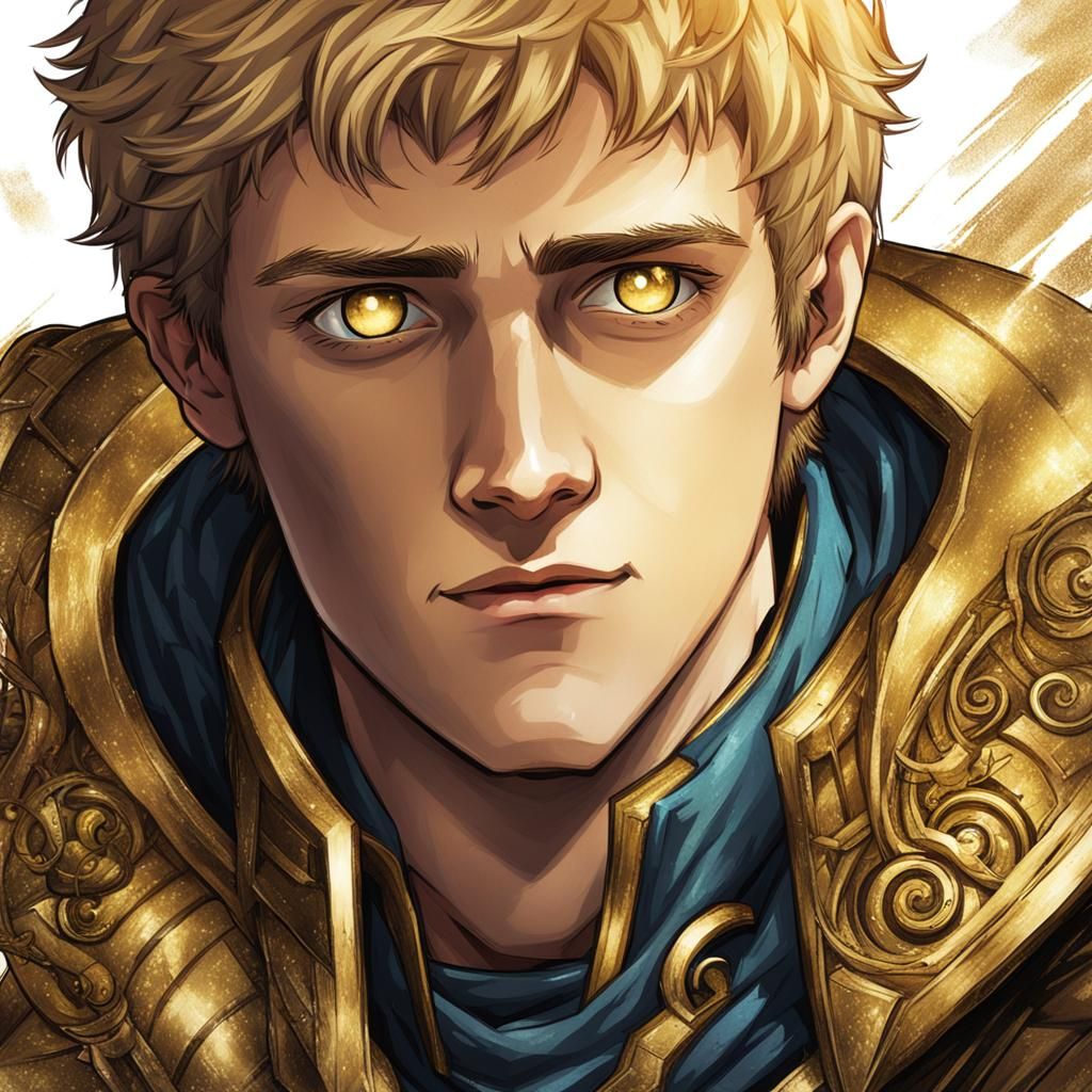 Luke Castellan with gold eyes