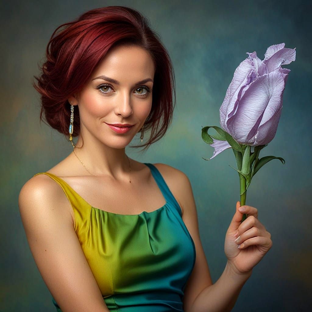 Sophisticated Lady in Radiant Confidence