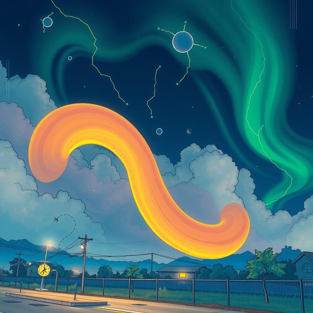 AI Interpretation of Rainbow Snake Umbrella Emojis