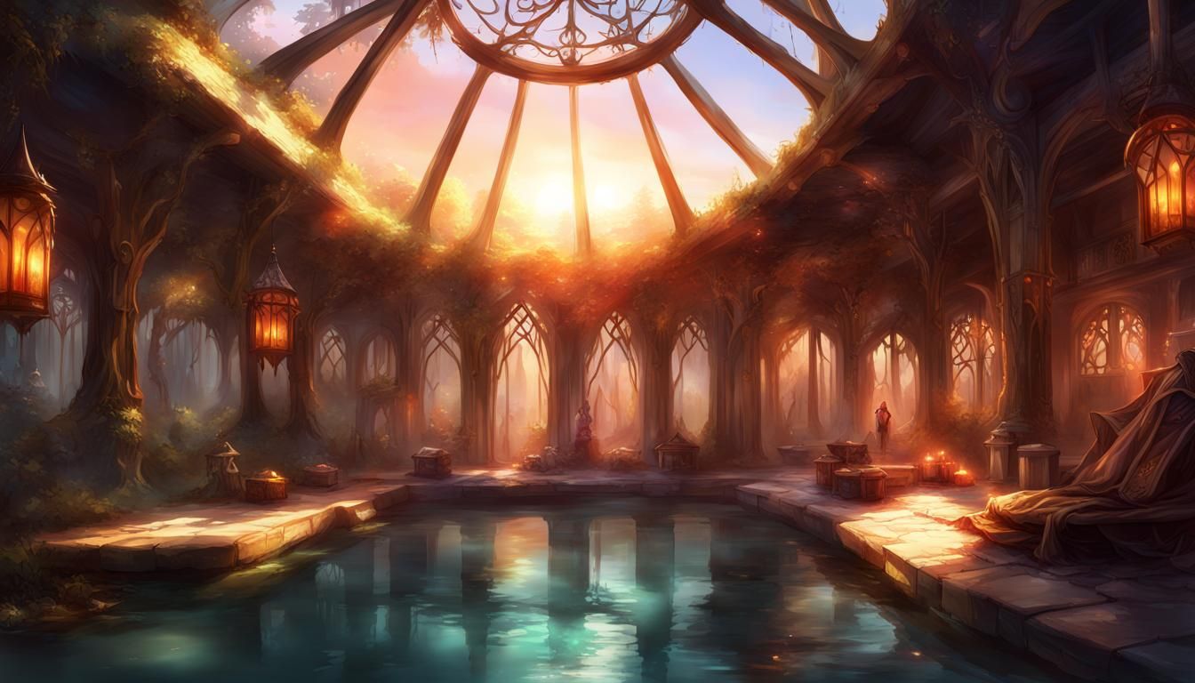 Sunkissed Baths Ai Generated Artwork Nightcafe Creator 