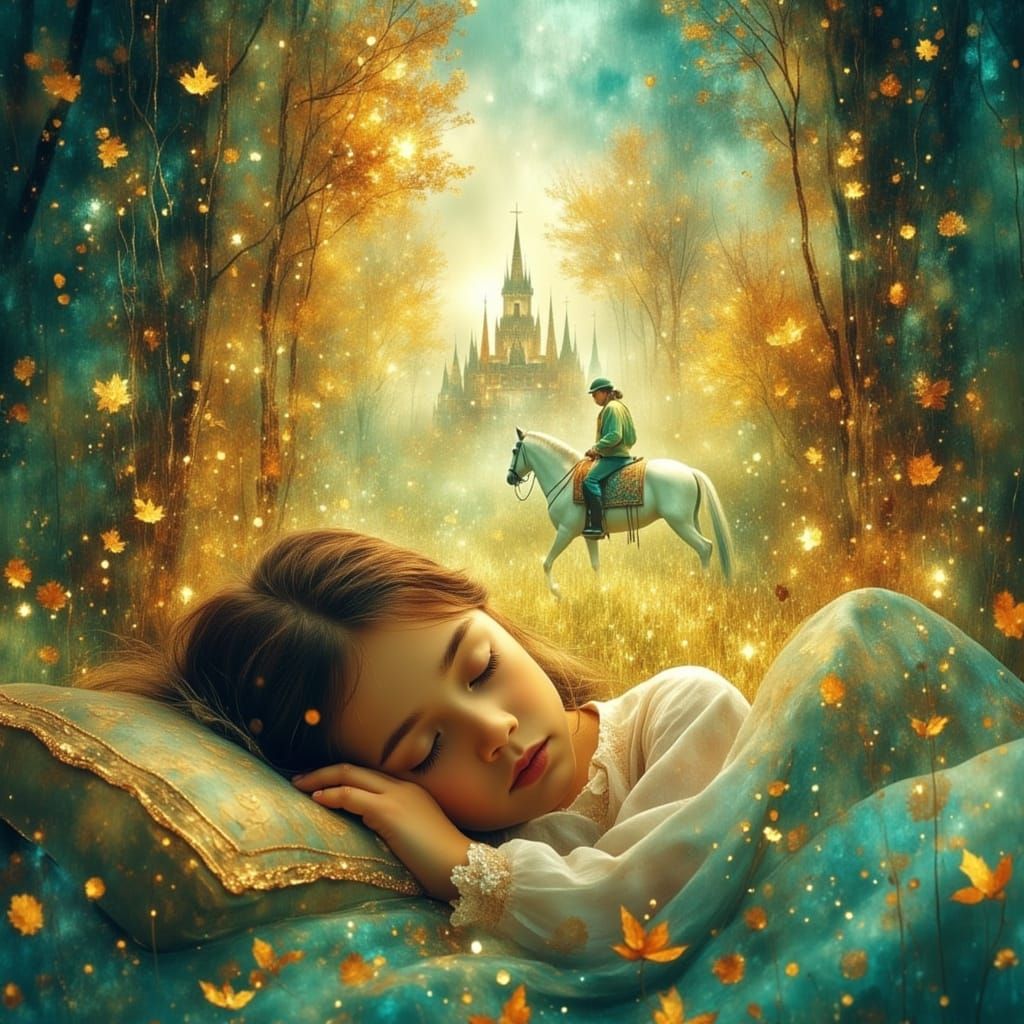 Girl's Dream: Prince Charming in a Magical Meadow