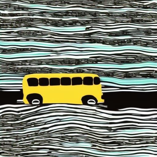 Yellow submarine in a ocean
