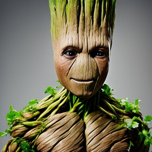 I am Groot in a suit