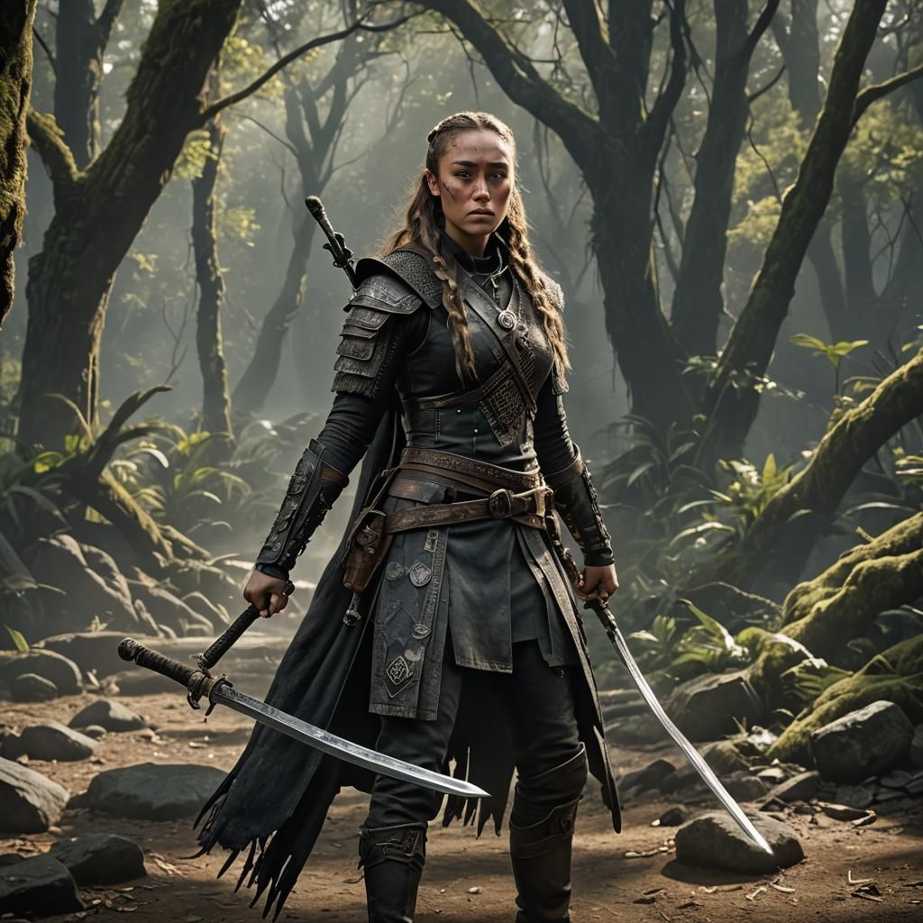 Alycia Debnam-Carey as lexa with sword, The 100, tribal warrior leader ...