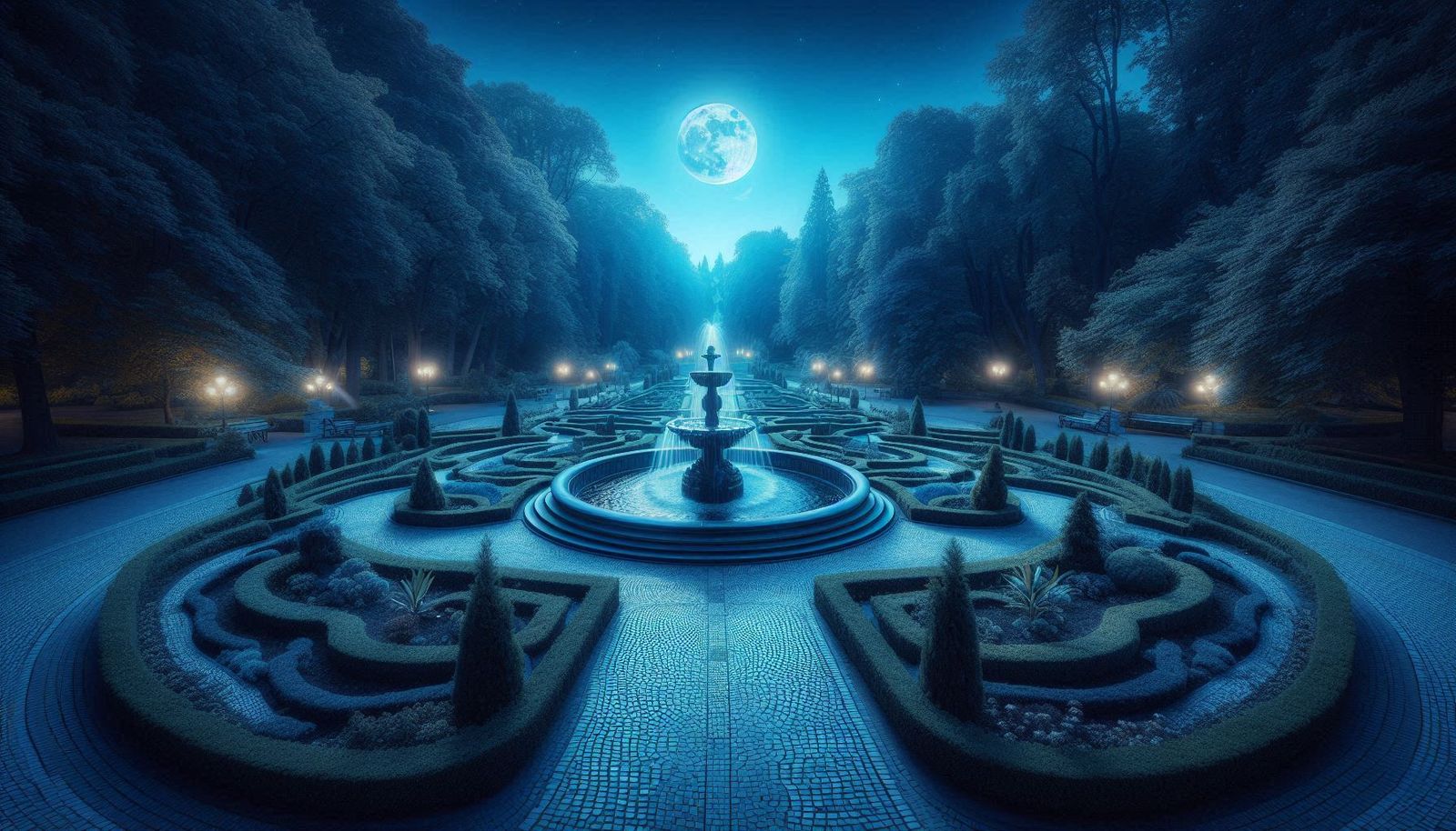 Blue hour in the park