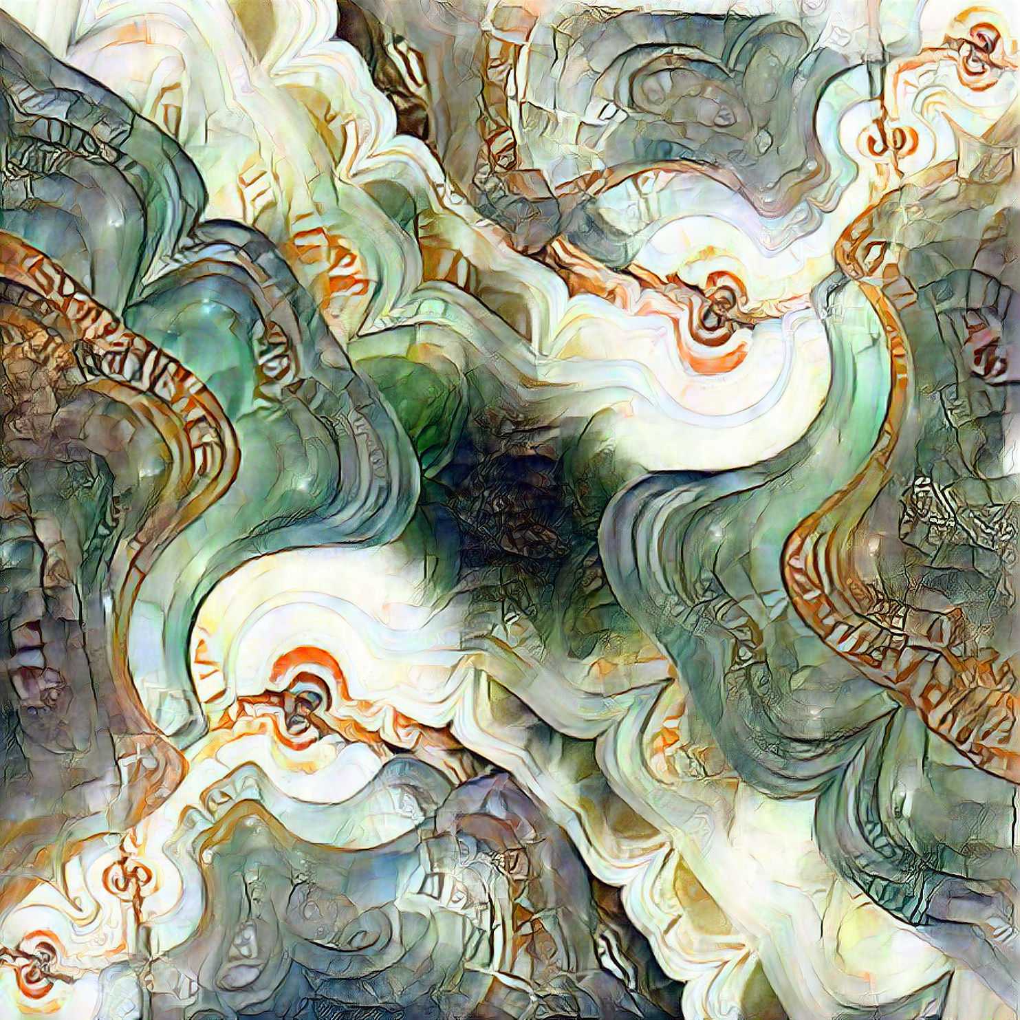 Watercolor Fractal Fusion Experiment
