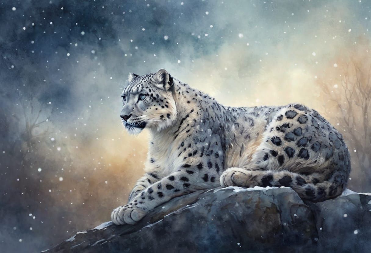 Snow leopard  by @Katie May
