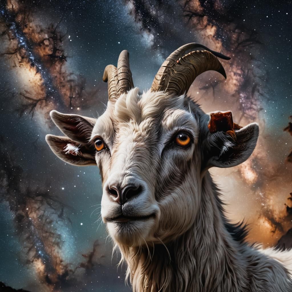 The Great Cosmic Goat   AI Generated Artwork   NightCafe Creator