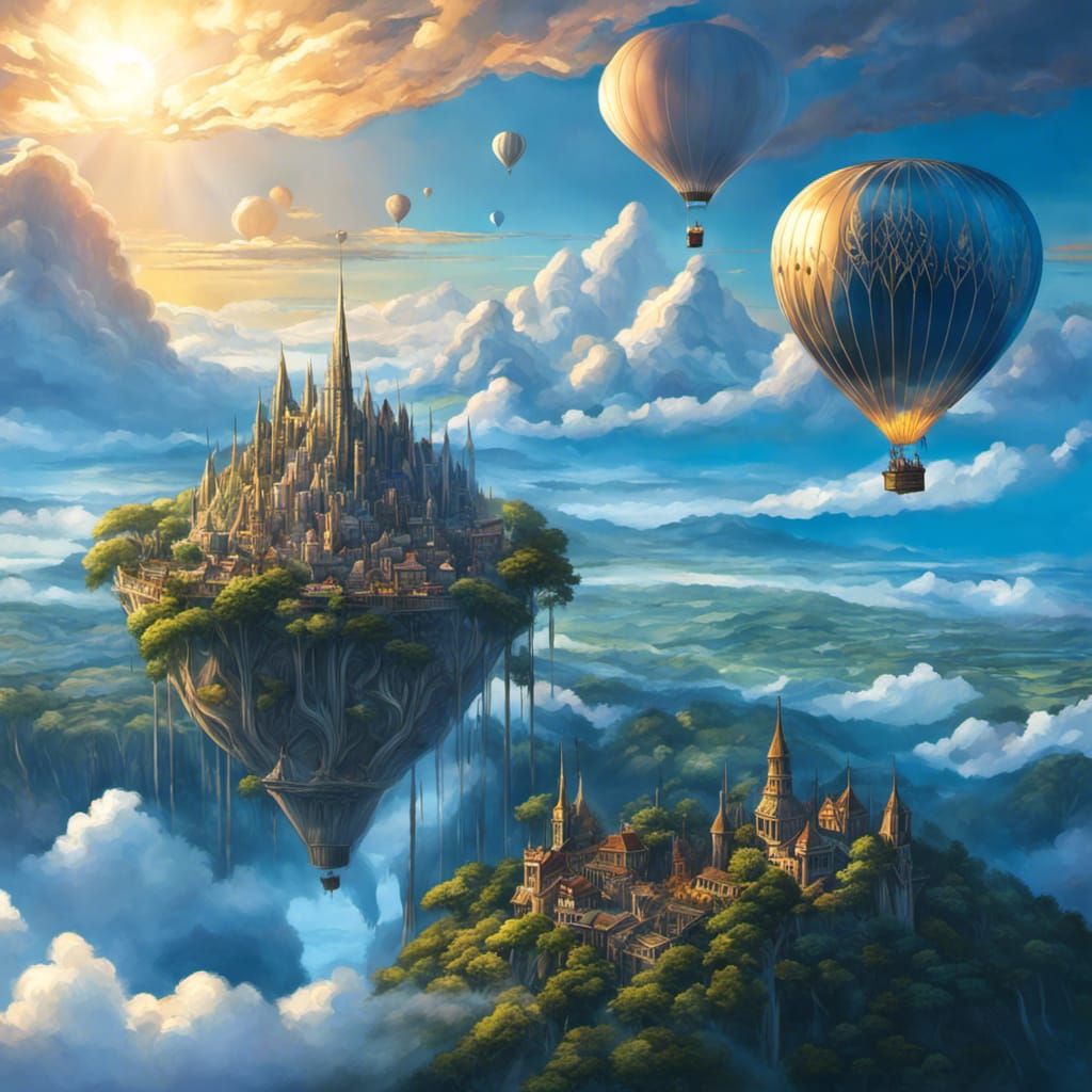 City in the clouds   by @Caz Prophetess