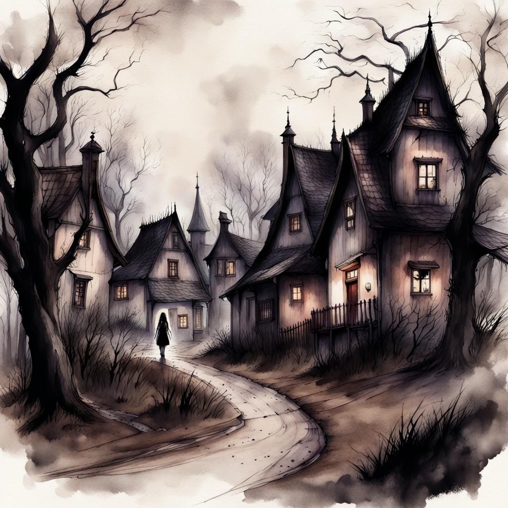 Haunted Countryside Village  by @tremmerz