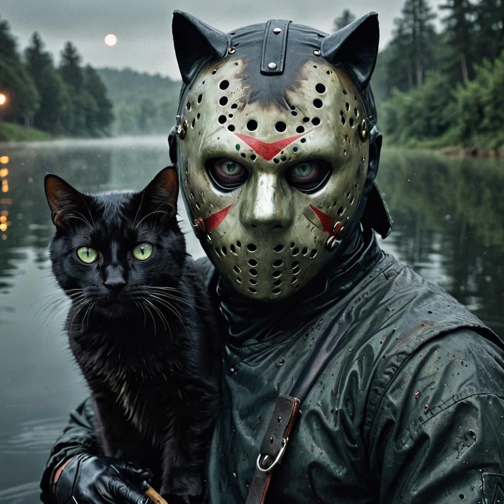Jason Voorhees and Cat on Ominous Lake