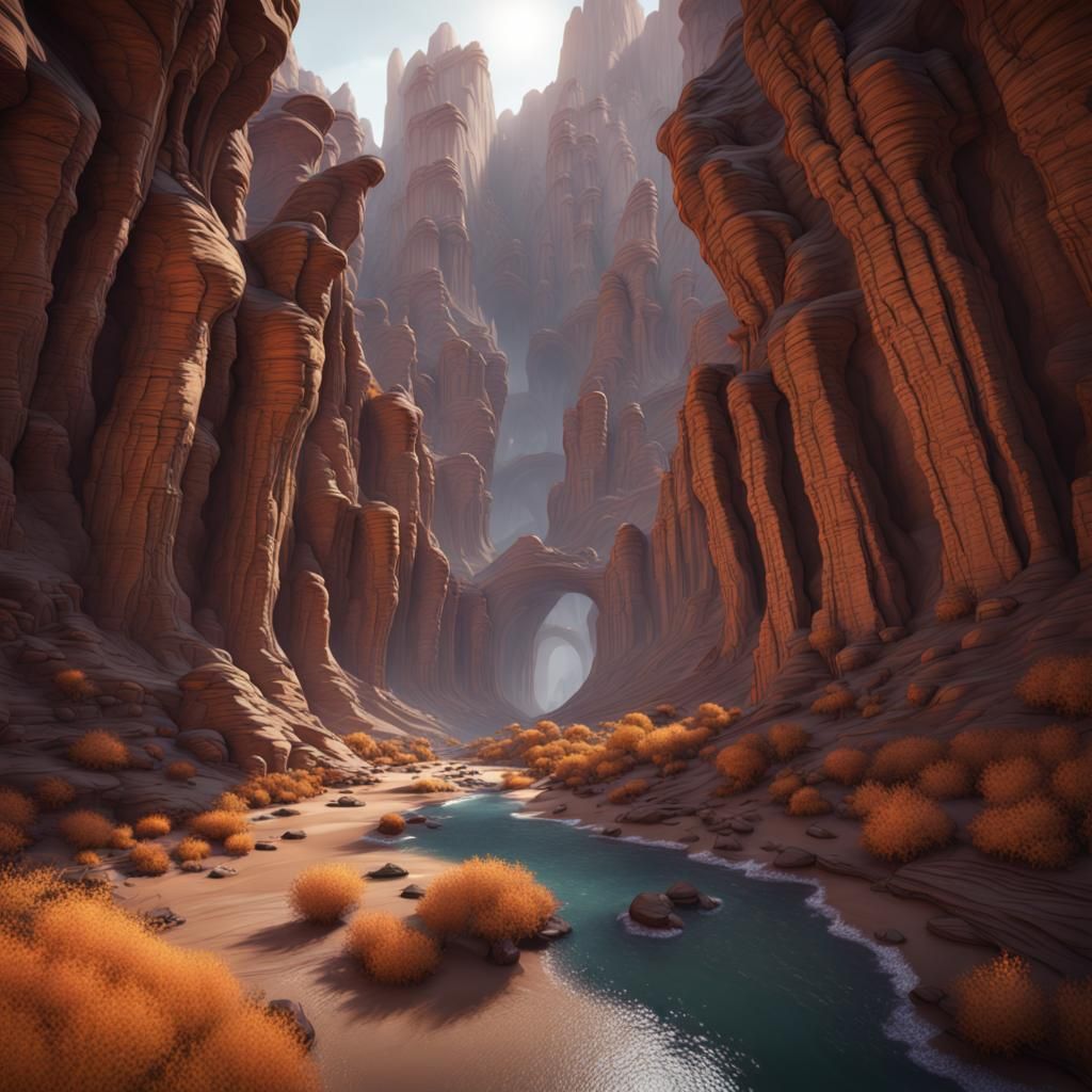 desert canyon - AI Generated Artwork - NightCafe Creator