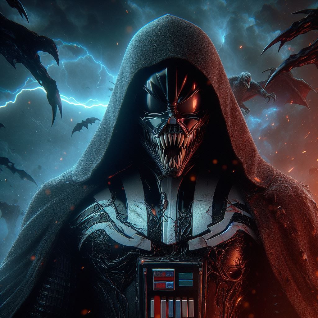 Darth Vader/Venom Fusion 2 - AI Generated Artwork - NightCafe Creator