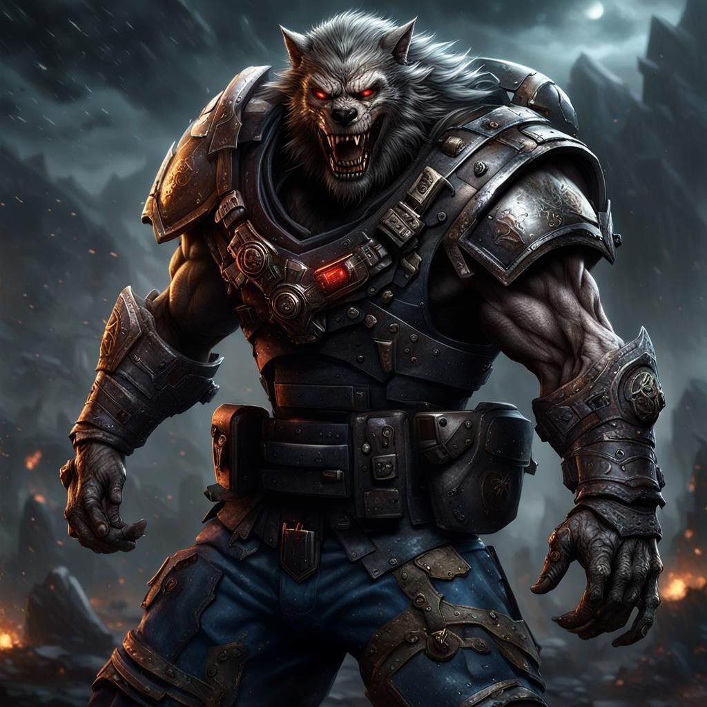 Werewolf Marine Soldier that fights for all mankind he is ro...