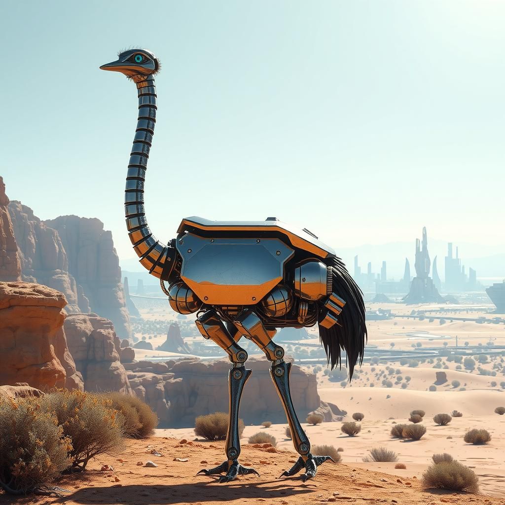 Mechanized ostrich