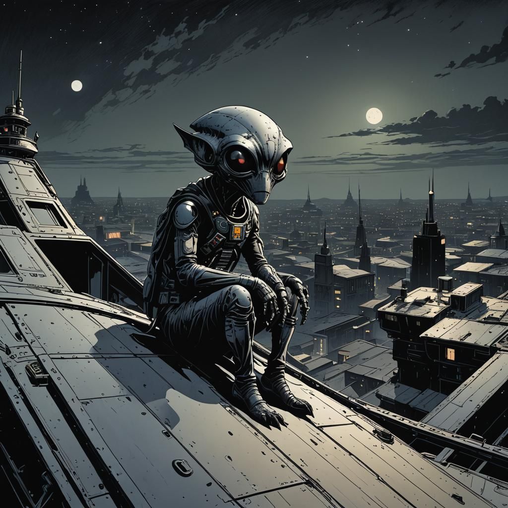 A sad little alien