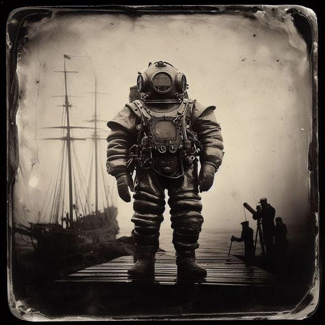 Deep sea diver, 1907