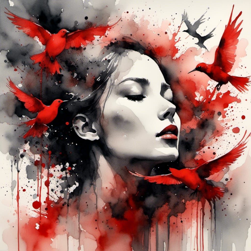 <lora:Charcoal Ink Art:1.0> 