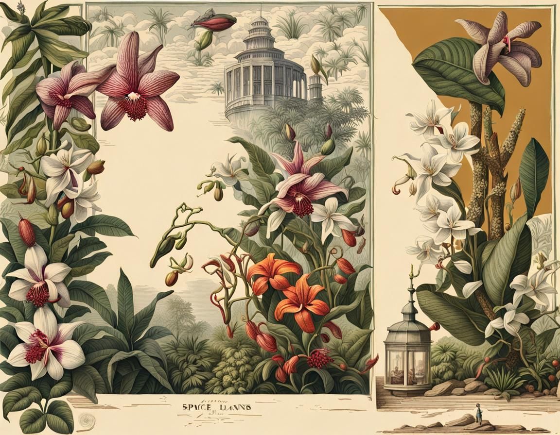 Spice trades characterised by aromatic and spicy vanilla, cocoa vines, berries and passionfruit