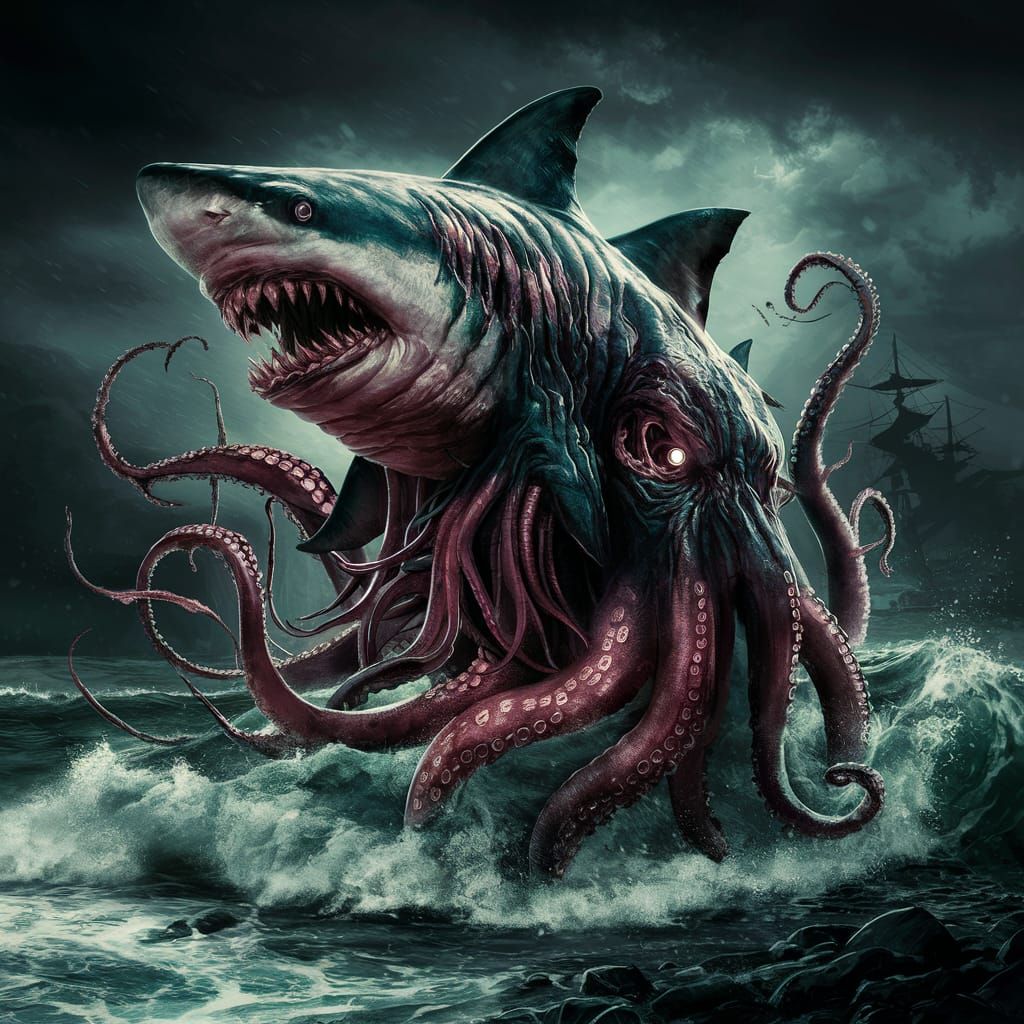 Shark mixed with octopus